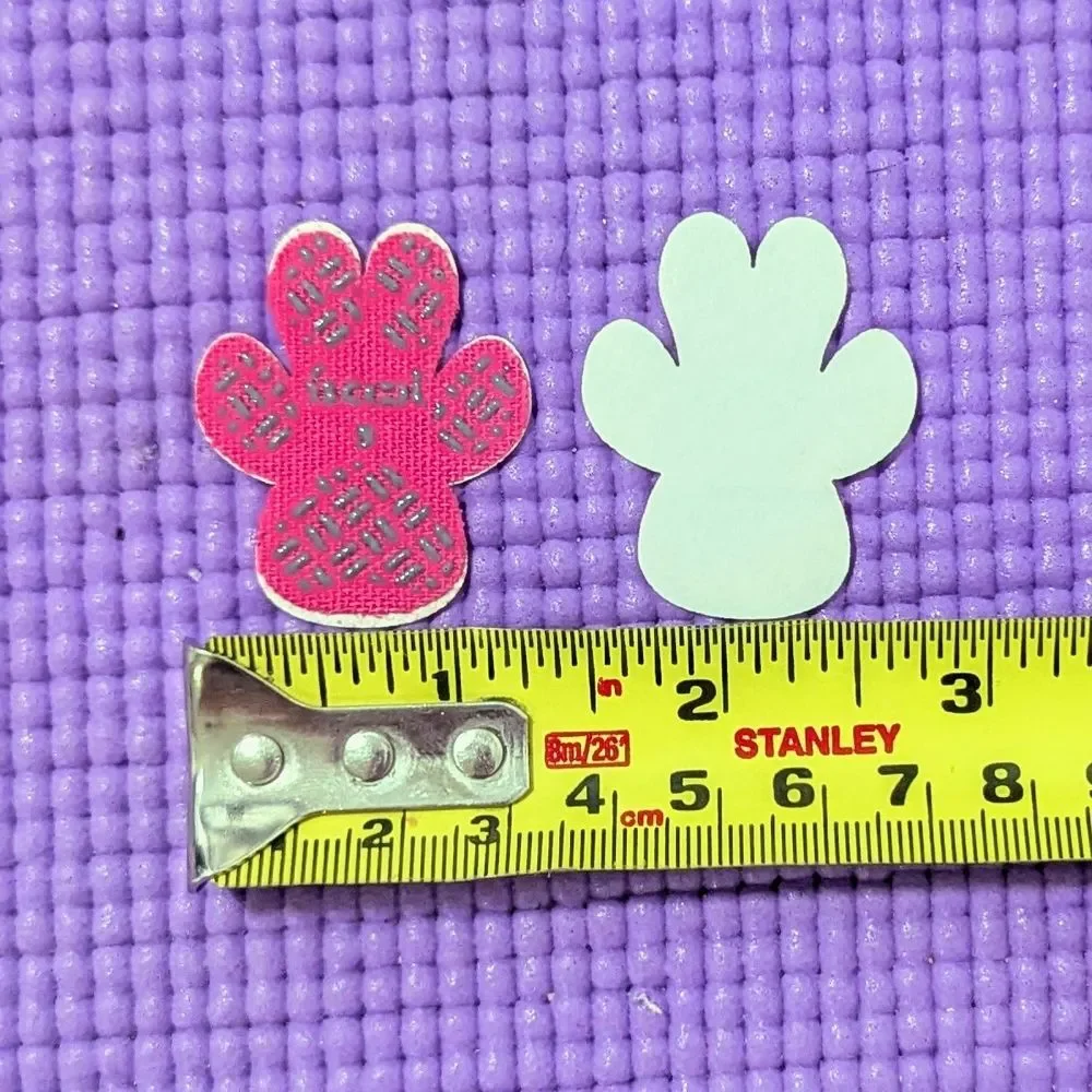 Pink & Gray Anti-slip Dog Socks & Paw Stickers Bundle XS/S